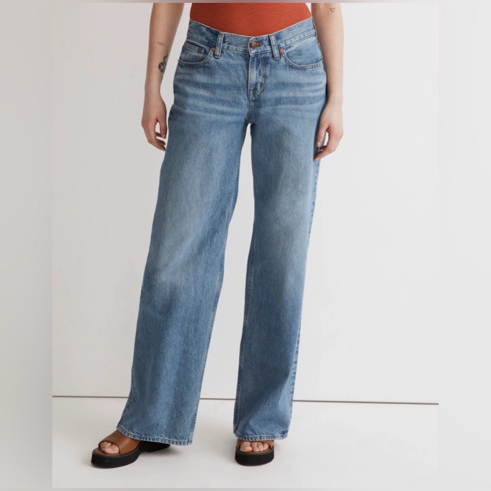 Madewell Blue Wide Leg Jeans Relaxed Fit